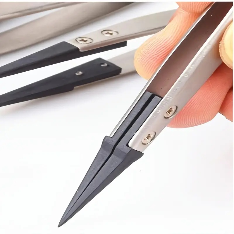 Body Jewelry Tool - ESD-Safe Precision Tweezers, Anti-Static Tips with