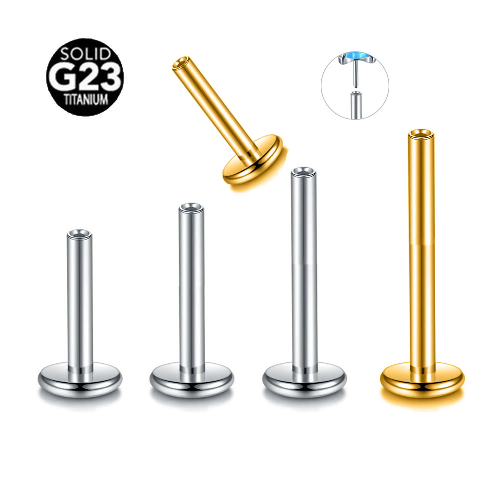 Body Jewelry Threadless - 10pcs/Lot ASTM F136 G23 Titanium Threadless
