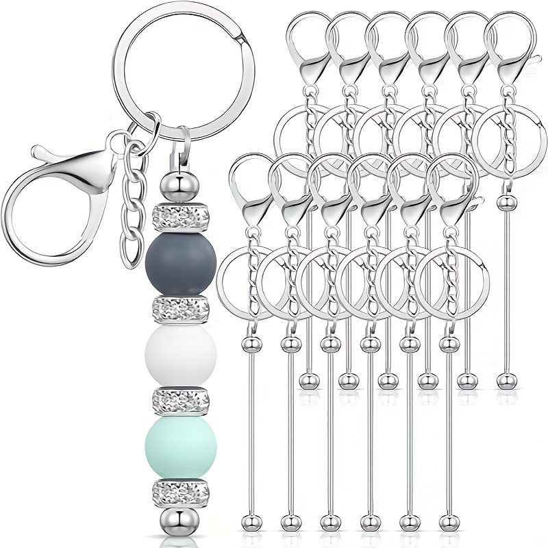 Body Jewelry Unique - 12pcs Detachable Iron Keychain Set Silvery