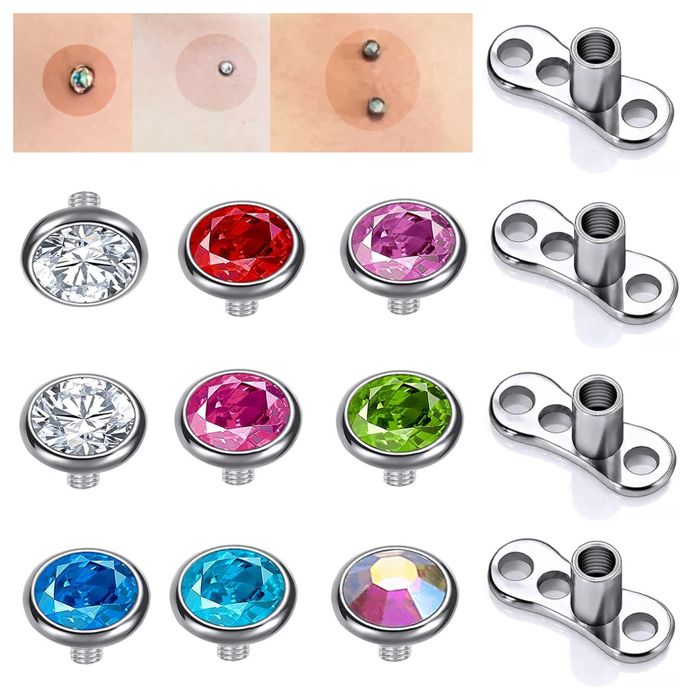 Body Jewelry Dermal - Surgical Steel Surface Piercing Dermal Anchor