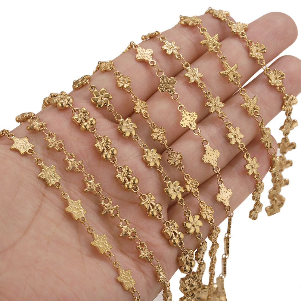 1Meter Stainless Steel Flower  - Body Jewelry Chain recension och pris