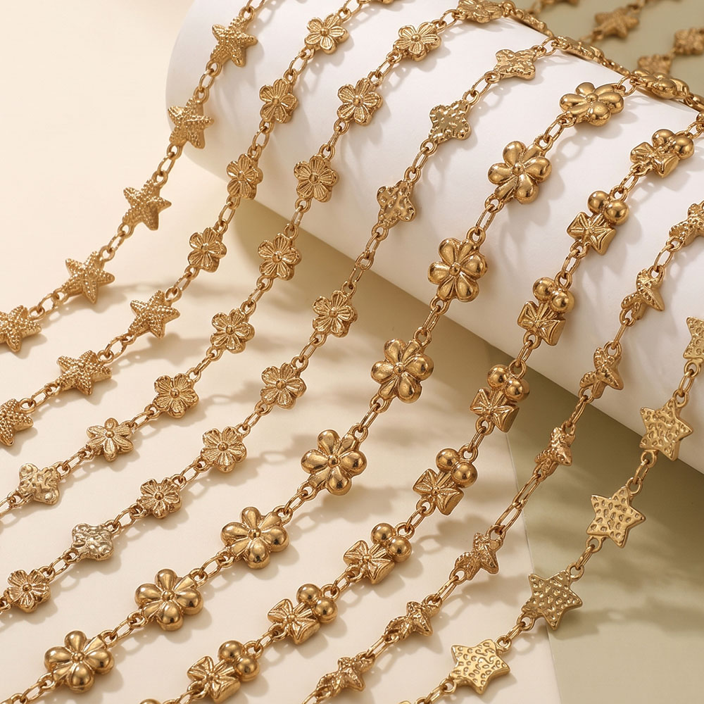 1Meter Stainless Steel Flower  - Body Jewelry Chain recension och pris