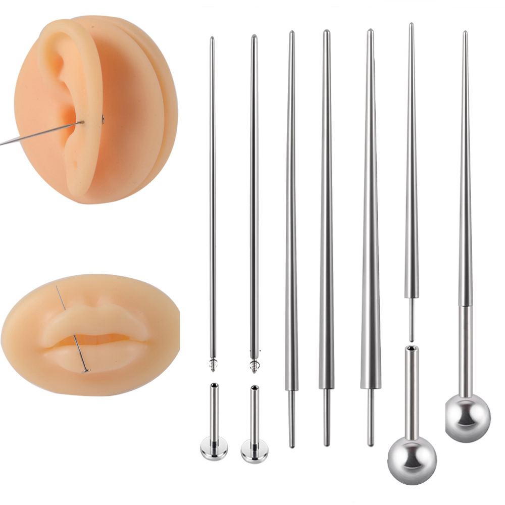 2 pcs Stainless Steel Piercing - Body Jewelry Threadless recension och pris