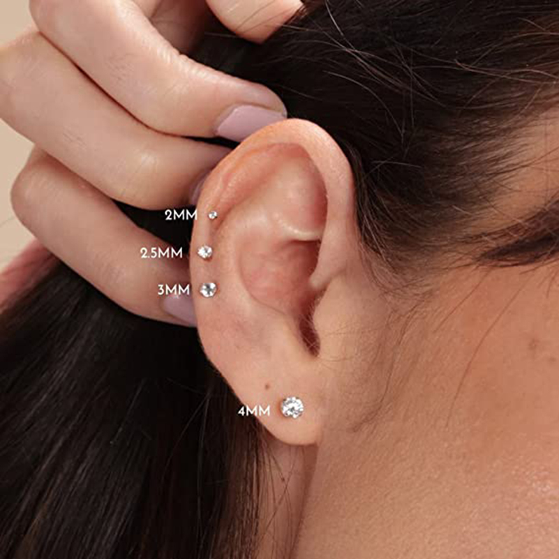 20G Flat Back Threadless Earri - Body Jewelry Threadless recension och pris