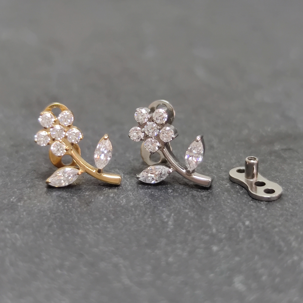 G23 Titanium Zircon Micro Derm - Body Jewelry Dermal recension och pris