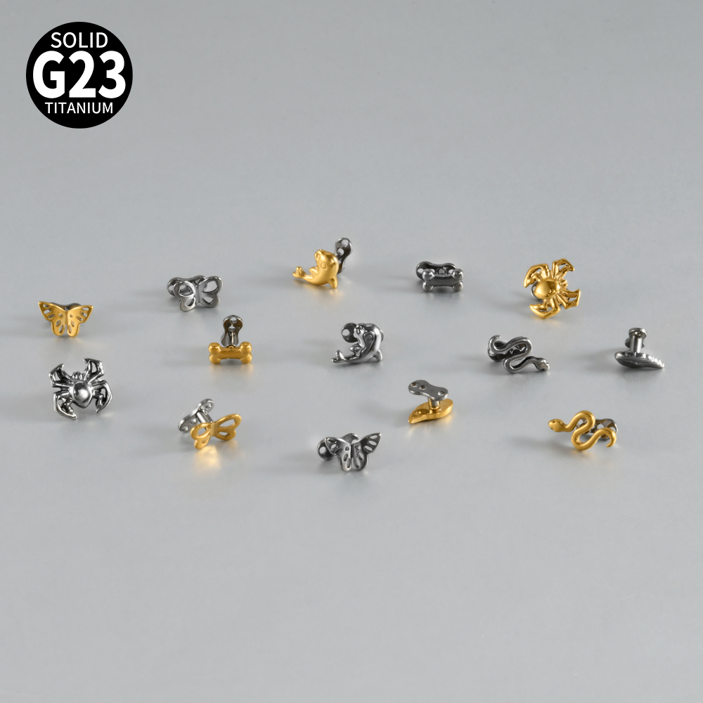 14-1PCS G23 Pure Titanium Butt - Body Jewelry Dermal recension och pris