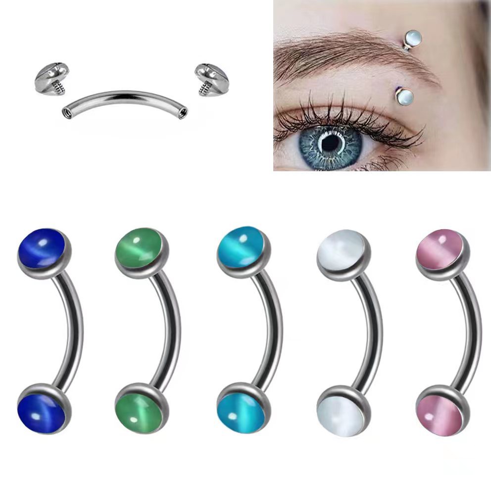 1Piece Eyebrow Piercing Banana - Eyebrow Curved Barbell recension och pris