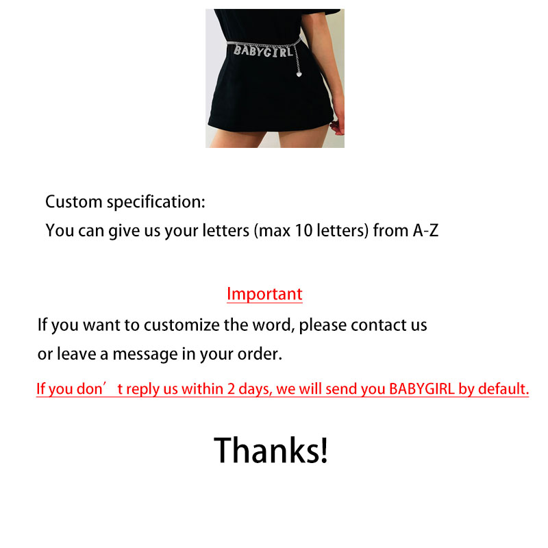 Custom Rhinestone Letters Baby - Body Jewelry Chain recension och pris