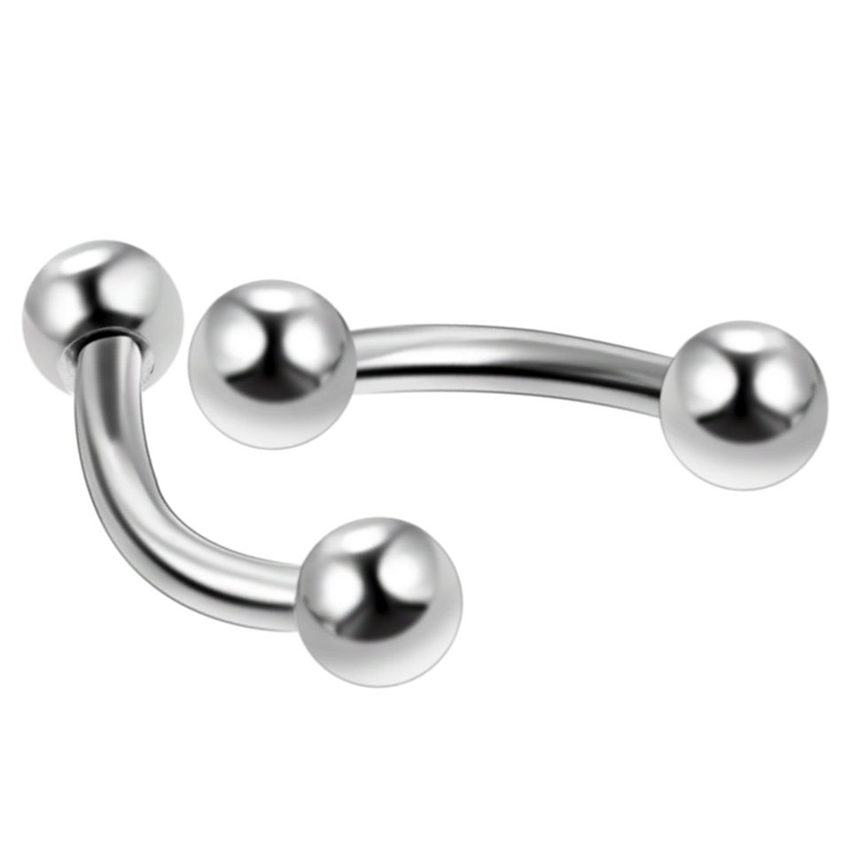 10Pcs/lot Steel Eyebrow Banana - Eyebrow Curved Barbell recension och pris