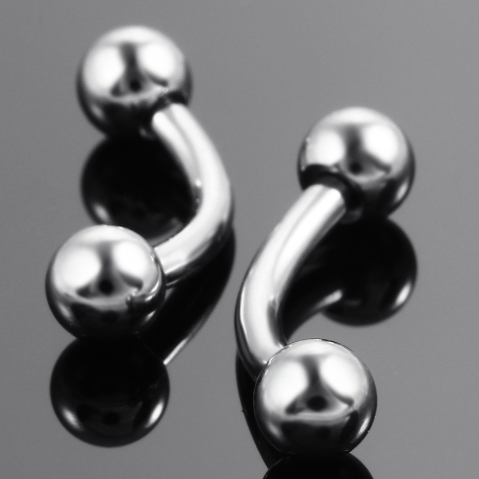 10Pcs/lot Steel Eyebrow Banana - Eyebrow Curved Barbell recension och pris