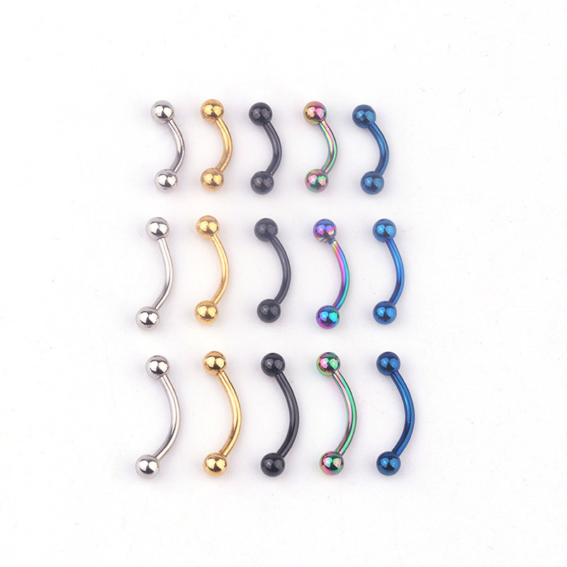 5pcs/lot 16G 316L Stainless St - Eyebrow Curved Barbell recension och pris