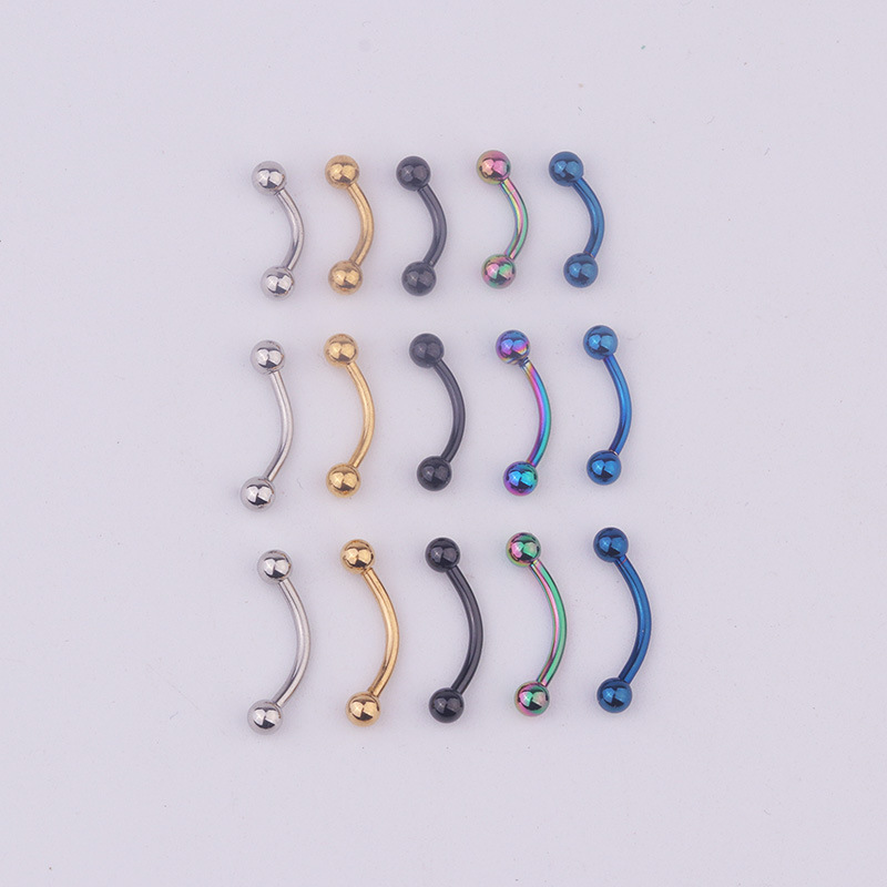 5pcs/lot 16G 316L Stainless St - Eyebrow Curved Barbell recension och pris