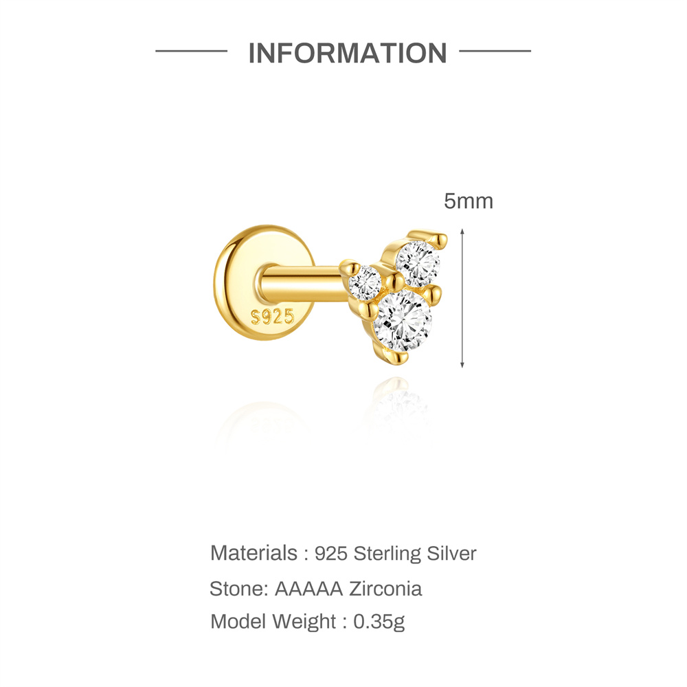 Aide  925 Sterling Silver Ear  - Body Jewelry Ear Piercing recension och pris