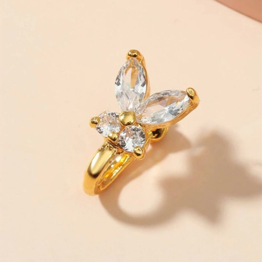Rhinestone Butterfly Nose Ring - Body Jewelry Ear Piercing recension och pris