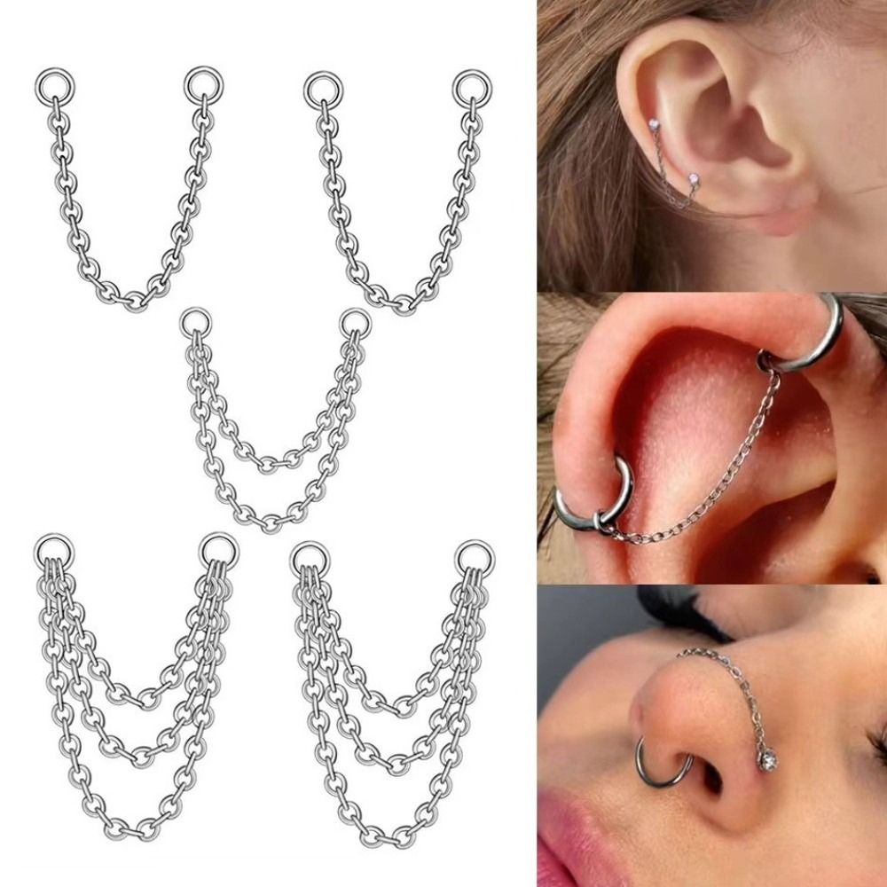 Fashion Titanium Nose Chain Do - Body Jewelry Ear Piercing recension och pris