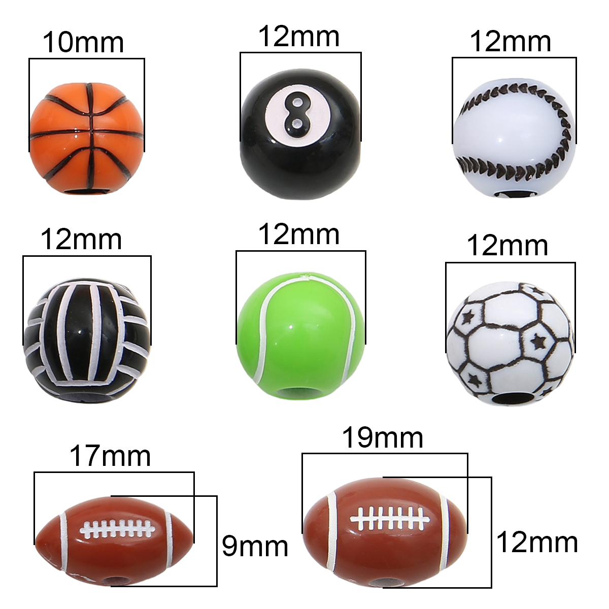 10/20/30Pcs Acrylic Ball Beads - Body Jewelry Unique recension och pris