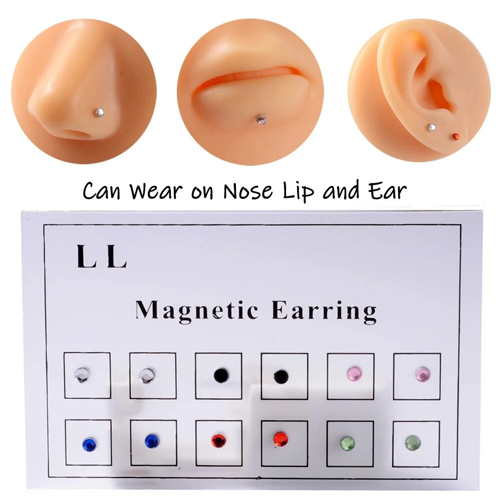 12PCS/Card Fake Cheater Non Pi - Body Jewelry Ear Piercing recension och pris