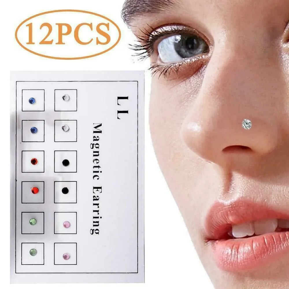 12PCS/Card Fake Cheater Non Pi - Body Jewelry Ear Piercing recension och pris