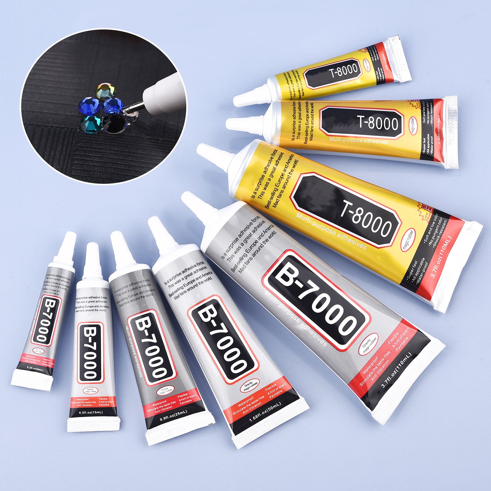 9/15/50/110ml B-7000 Glue T-80 - Body Jewelry Tool recension och pris