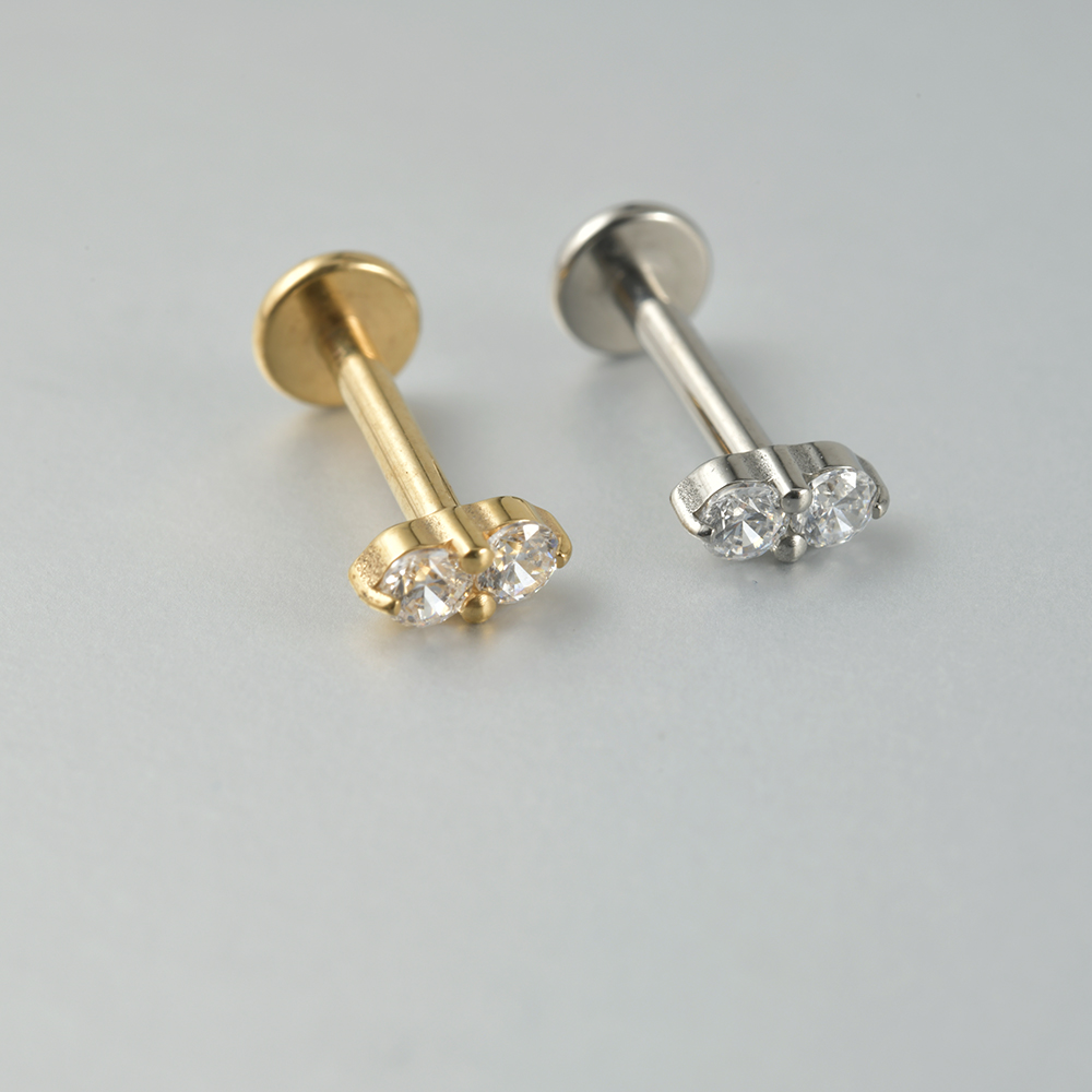 2-1PCS Titanium Daisy Sunflowe - Body Jewelry Threadless recension och pris