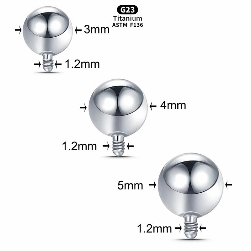 1PCS Internally Threaded Ball  - Body Jewelry Dermal recension och pris