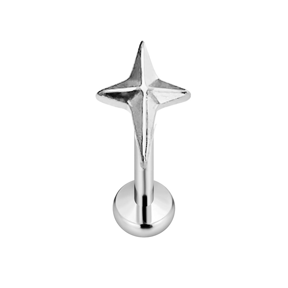 ASTM F136 G23 Titanium Star Cr - Body Jewelry Threadless recension och pris