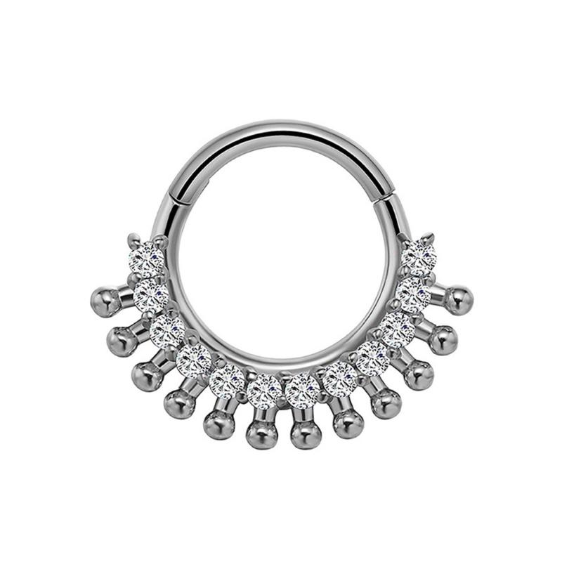 31BB Stylish Crystal Septum Ri - Body Jewelry Ear Piercing recension och pris