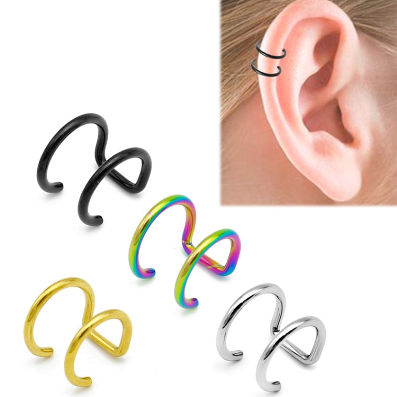 2Pcs 316L Stainless Steel Clip - Body Jewelry Ear Piercing recension och pris