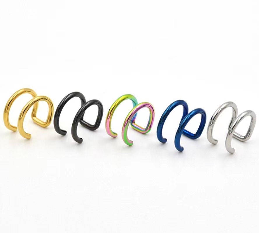 2Pcs 316L Stainless Steel Clip - Body Jewelry Ear Piercing recension och pris