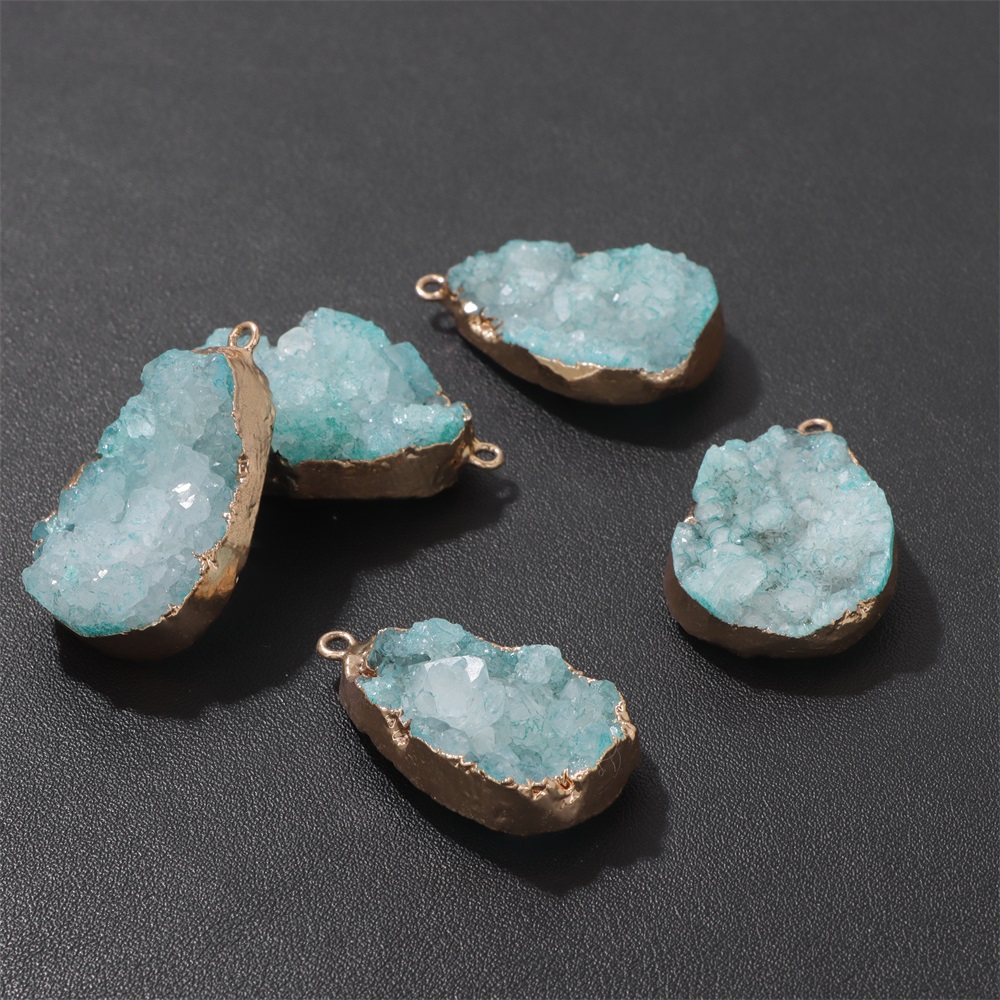 1PC Natural Agate Geode Pendan - Body Jewelry Unique recension och pris