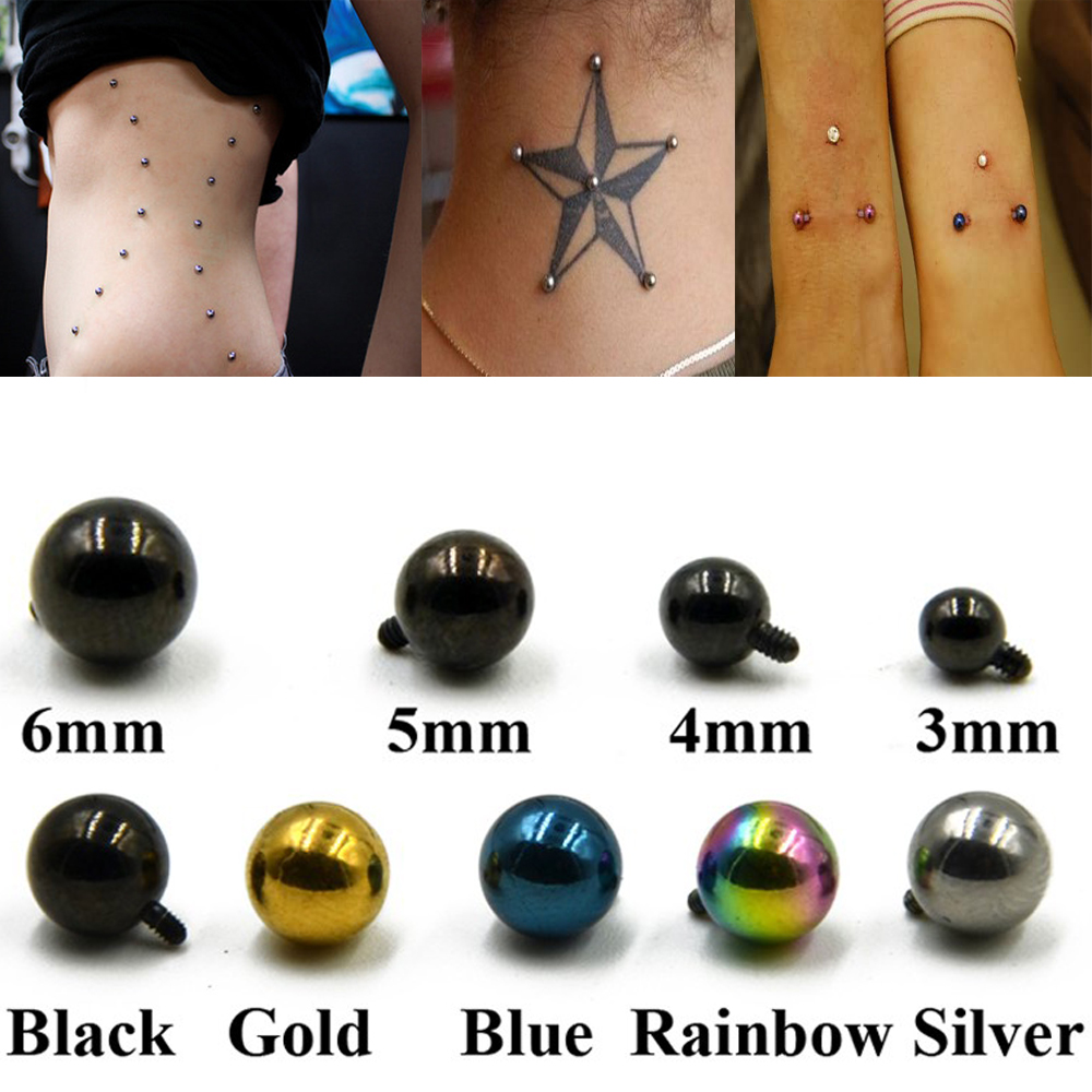 1pcs Surgical Steel Micro Derm - Body Jewelry Dermal recension och pris