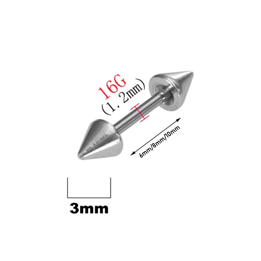 2Pcs 16G Spike Eyebrow Piercin - Eyebrow Curved Barbell recension och pris