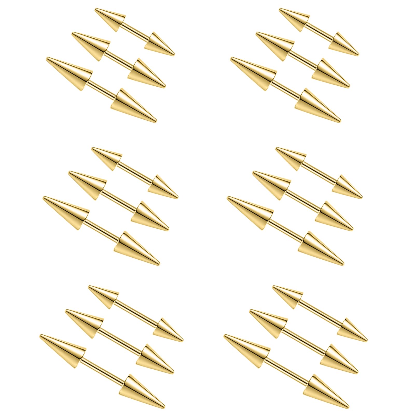 2Pcs 16G Spike Eyebrow Piercin - Eyebrow Curved Barbell recension och pris