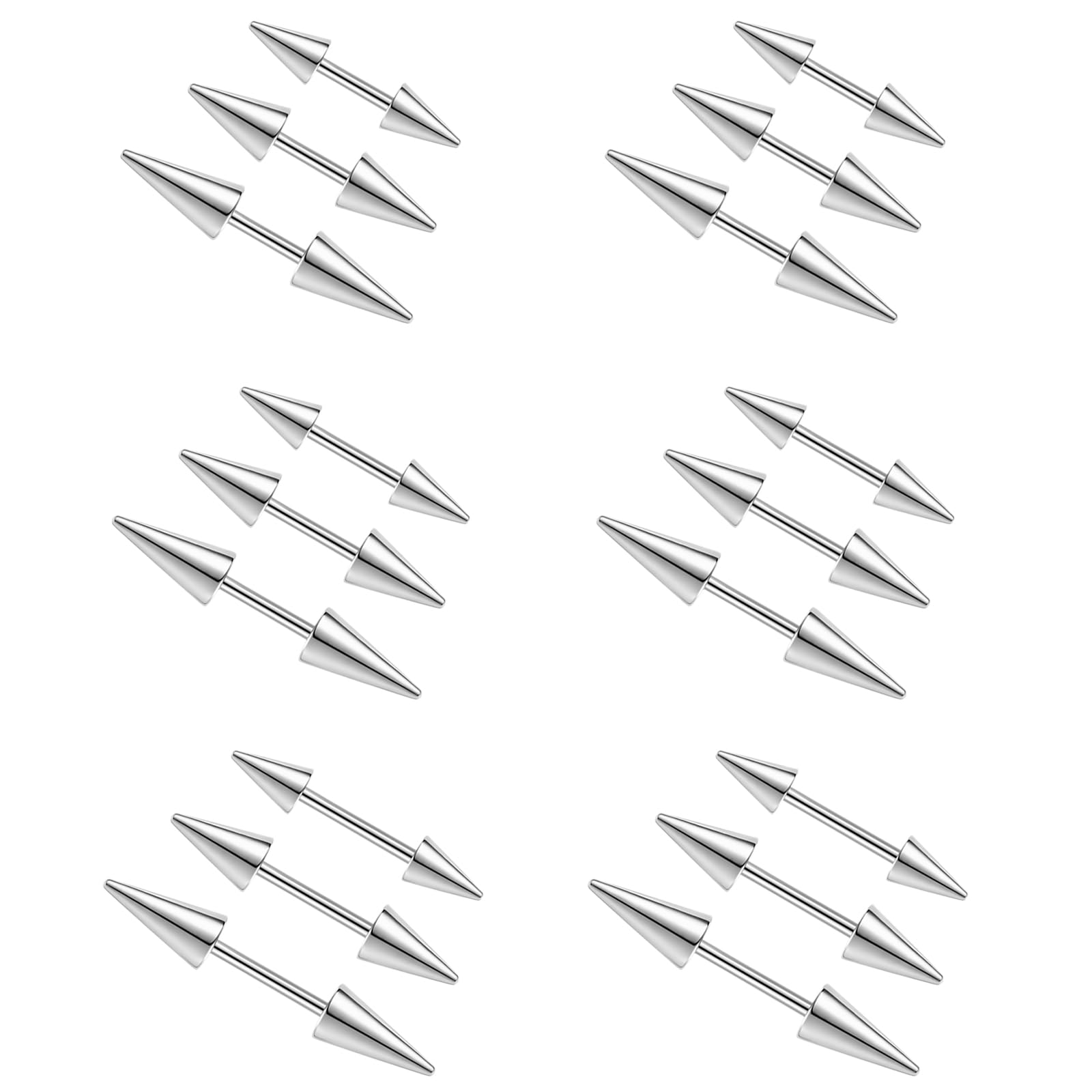 2Pcs 16G Spike Eyebrow Piercin - Eyebrow Curved Barbell recension och pris