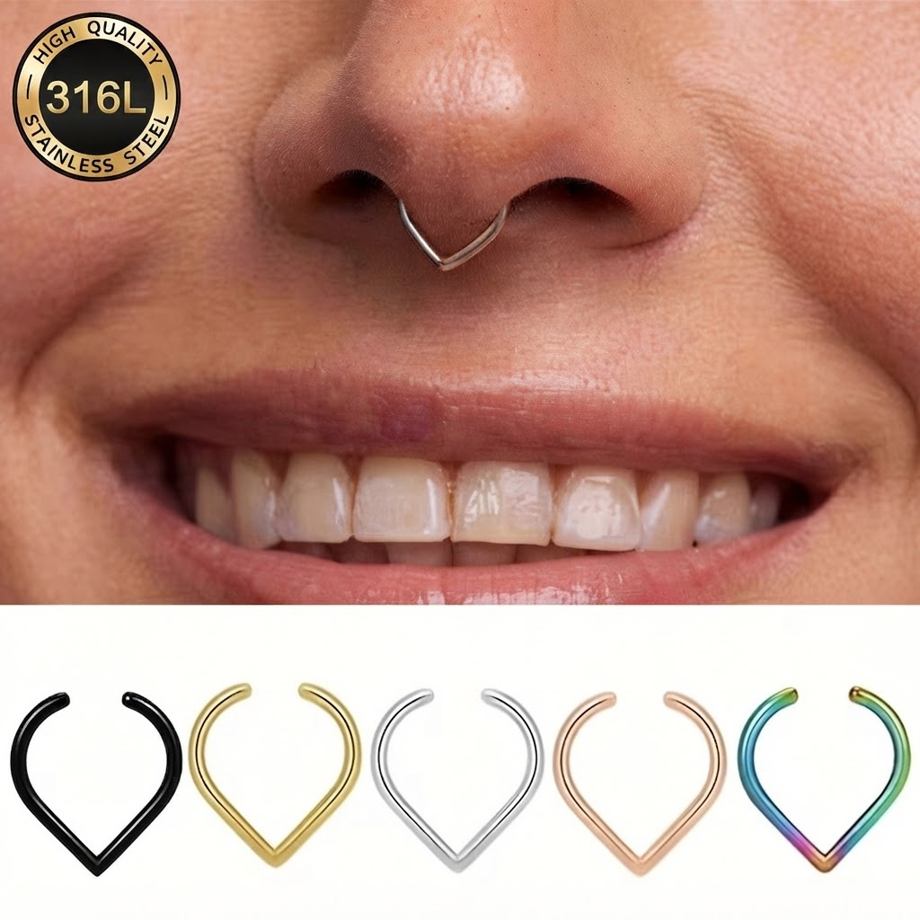 5Pcs Stainless Steel Fake Nose - Body Jewelry Ear Piercing recension och pris