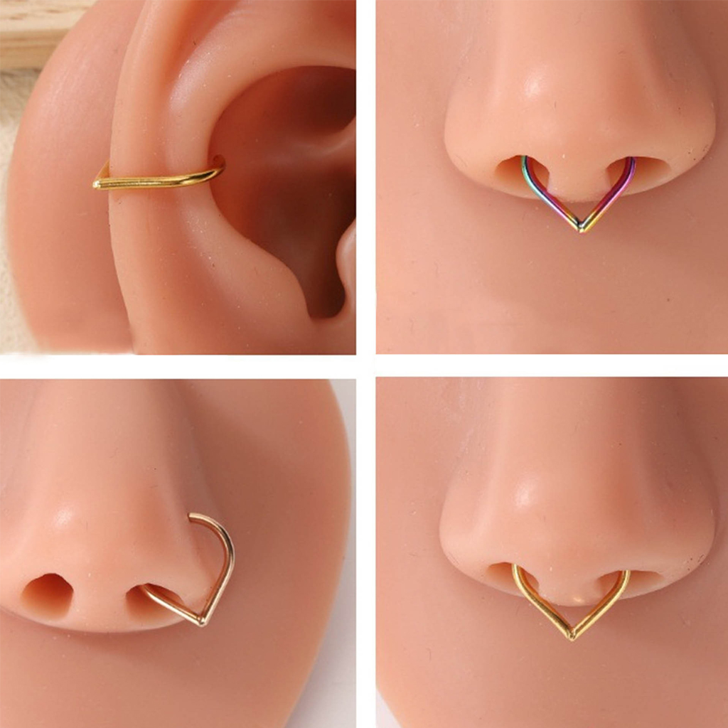 5Pcs Stainless Steel Fake Nose - Body Jewelry Ear Piercing recension och pris