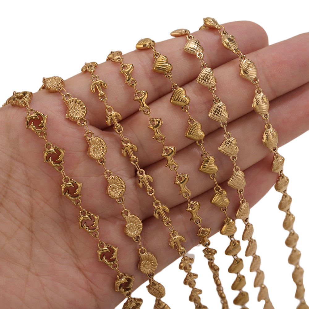 1M PVD Gold Stainless Steel He - Body Jewelry Chain recension och pris