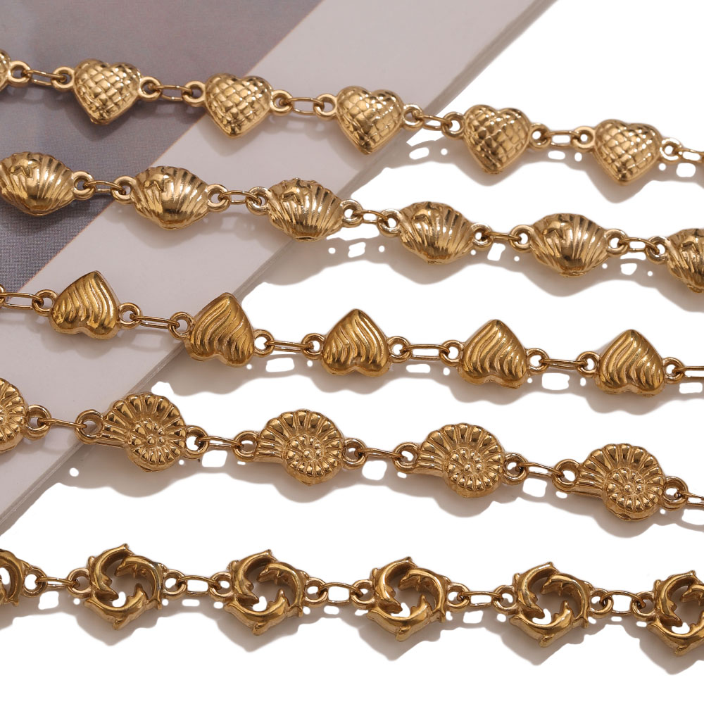 1M PVD Gold Stainless Steel He - Body Jewelry Chain recension och pris