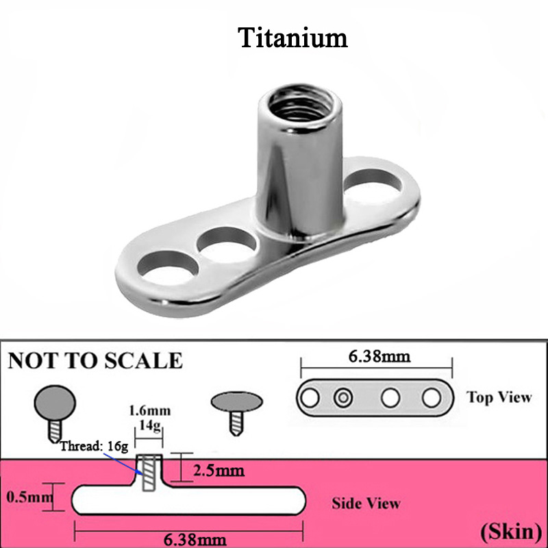 1Peice G23 Titanium Dermal Anc - Body Jewelry Dermal recension och pris