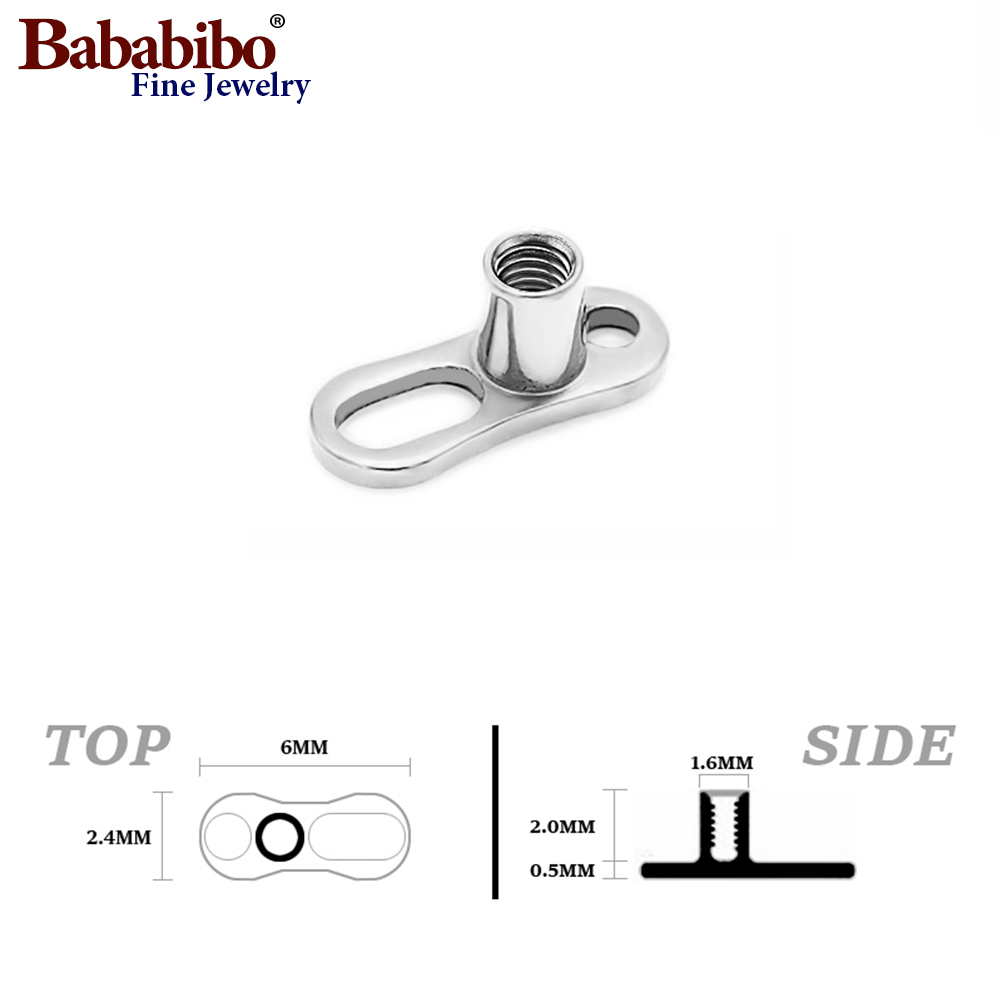 10pcs 14G 2mm /2.5mm G23 Titan - Body Jewelry Dermal recension och pris