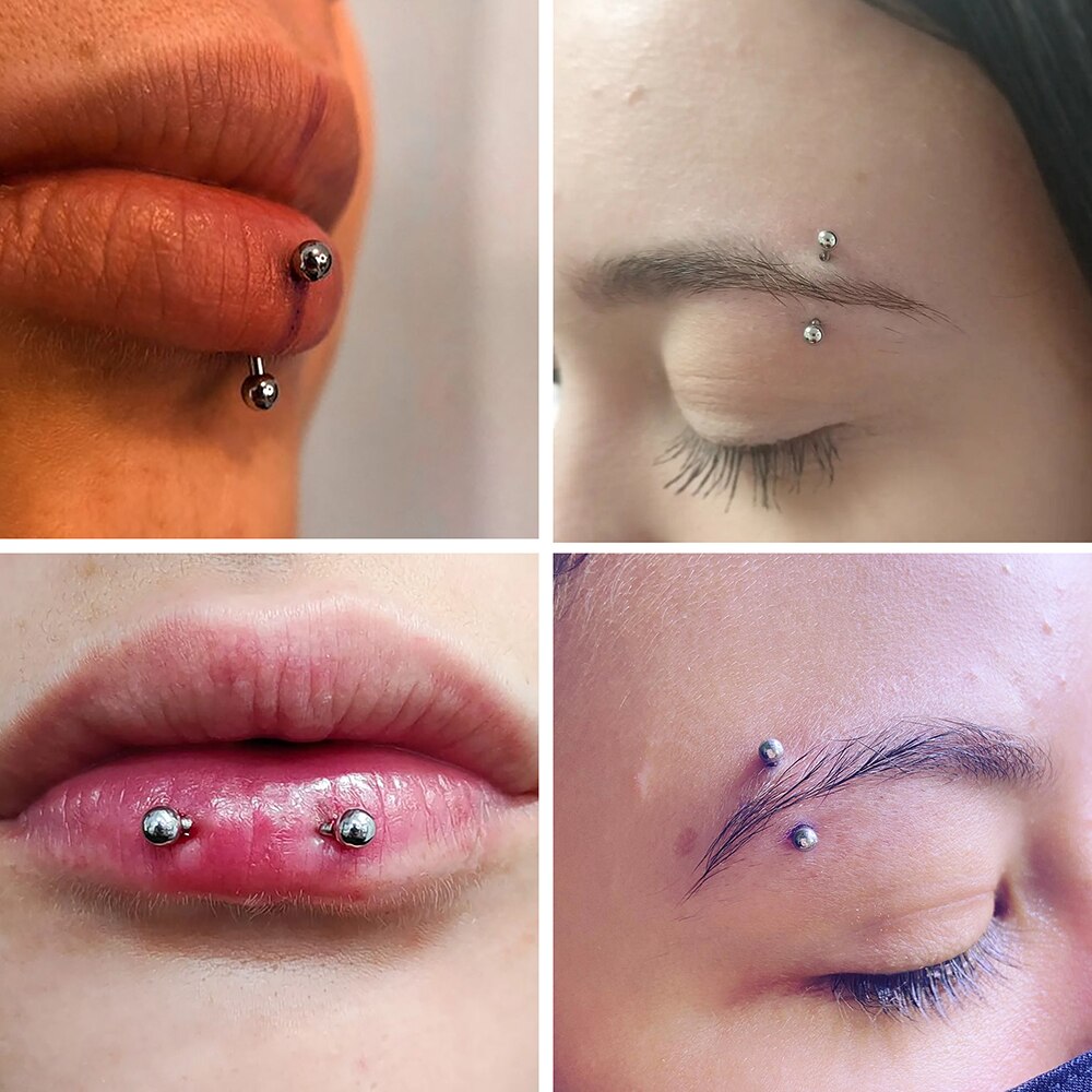 1Pc Titanium Piercing Curved B - Eyebrow Curved Barbell recension och pris