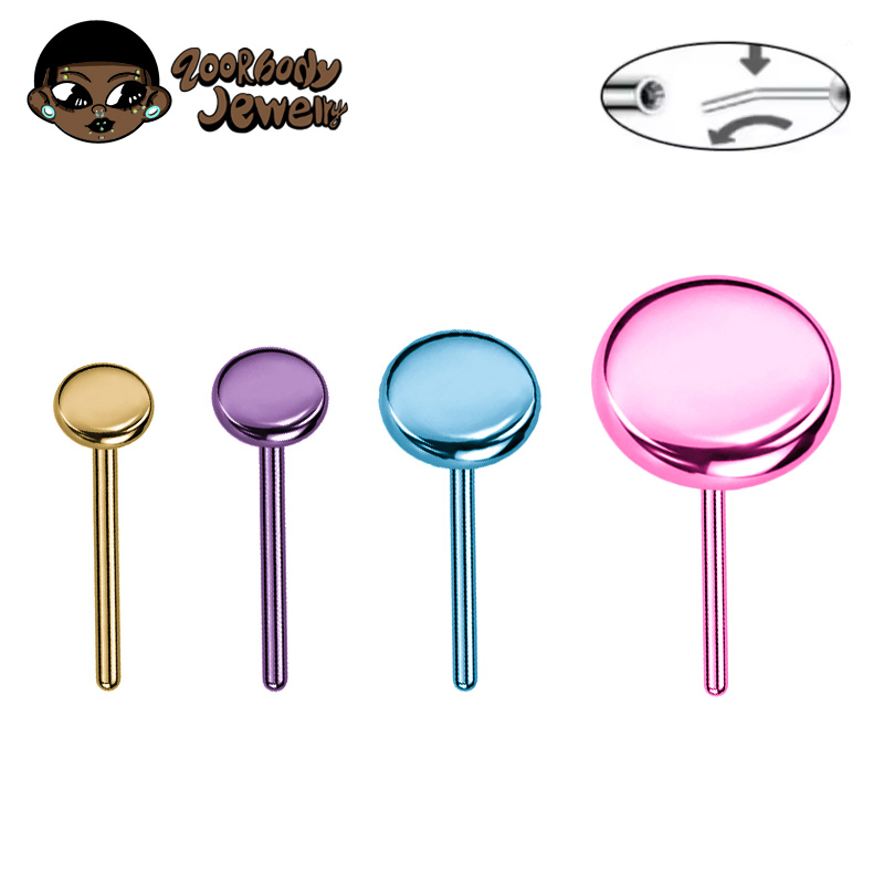 10pcs ASTM F136 Titanium Push  - Body Jewelry Threadless recension och pris
