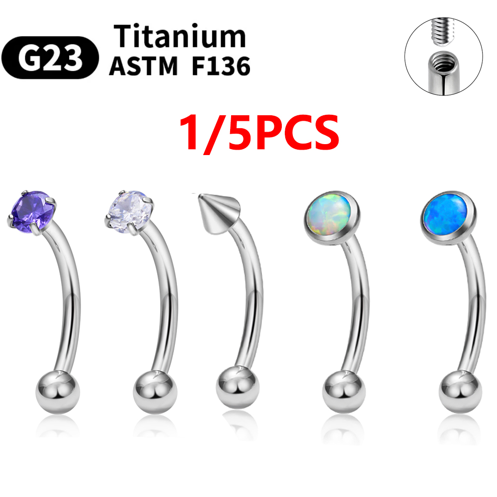 1/5PCS ASTM F136 Titanium Inte - Body Jewelry Internally Threaded recension och pris