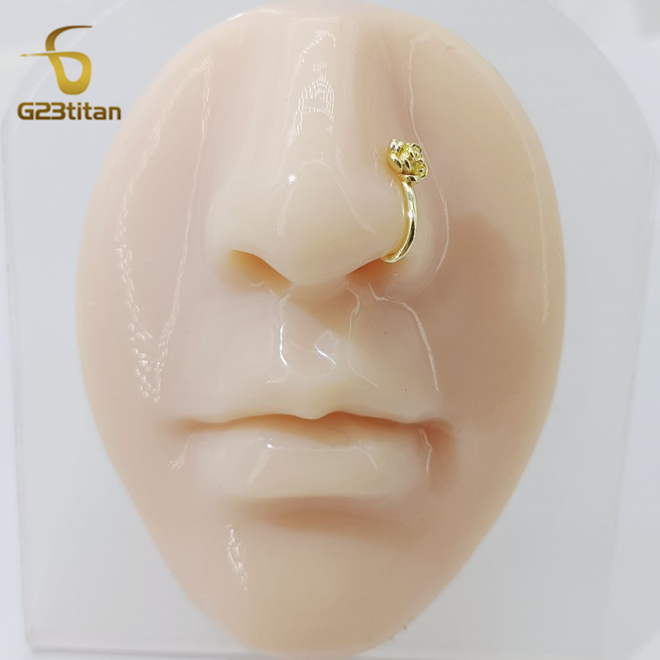 1pc Crystal Copper Rose Nose C - Body Jewelry Ear Piercing recension och pris