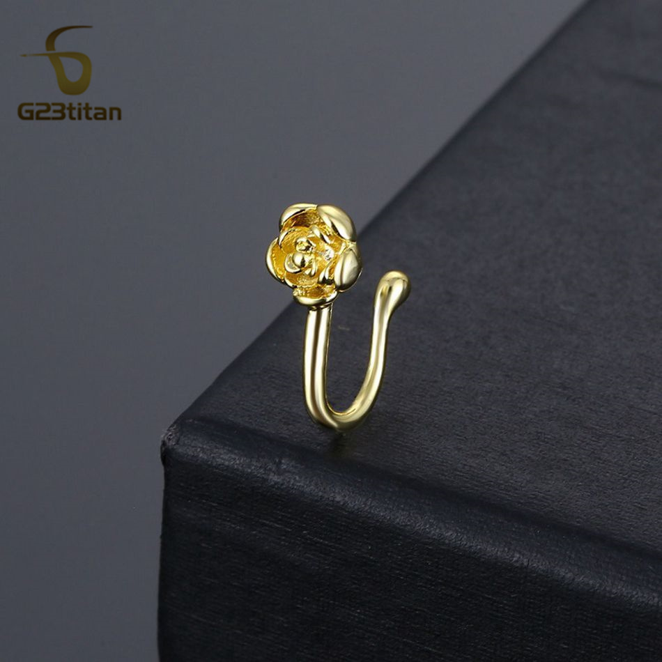 1pc Crystal Copper Rose Nose C - Body Jewelry Ear Piercing recension och pris