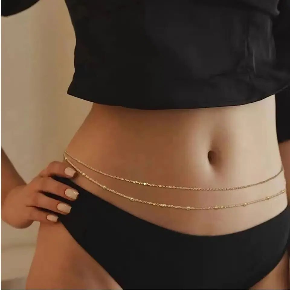 HipHop Double Layers Belly Cha - Body Jewelry Chain recension och pris