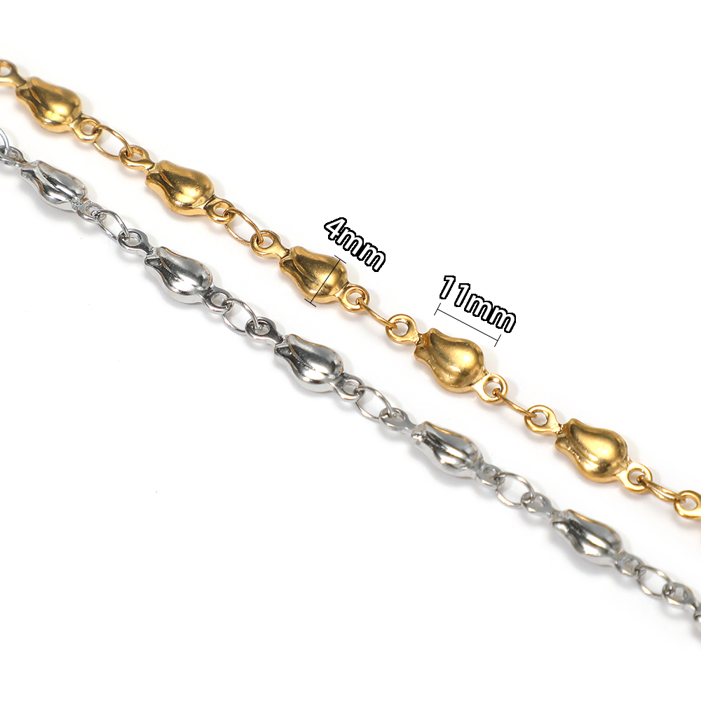 1 Meter Stainless Steel Flower - Body Jewelry Chain recension och pris