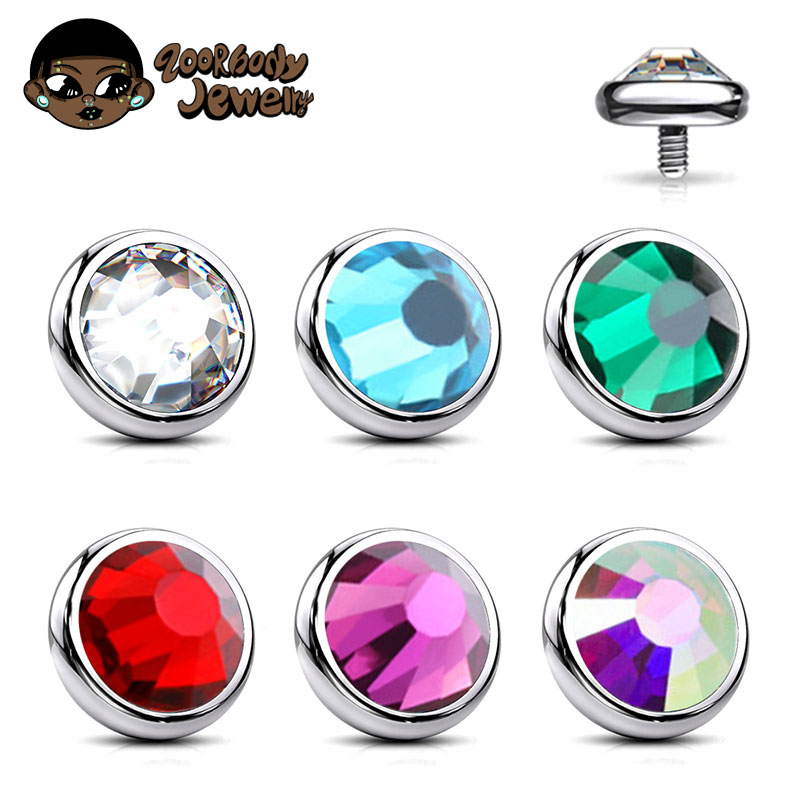 1PCS ASTM F136 Titanium Bezel  - Body Jewelry Dermal recension och pris