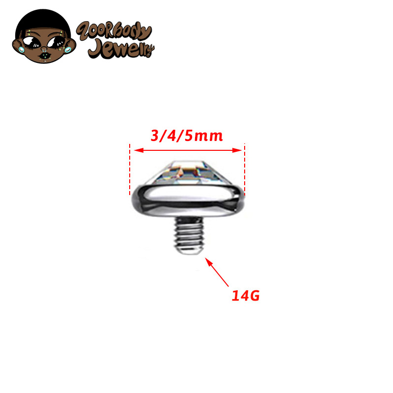 1PCS ASTM F136 Titanium Bezel  - Body Jewelry Dermal recension och pris