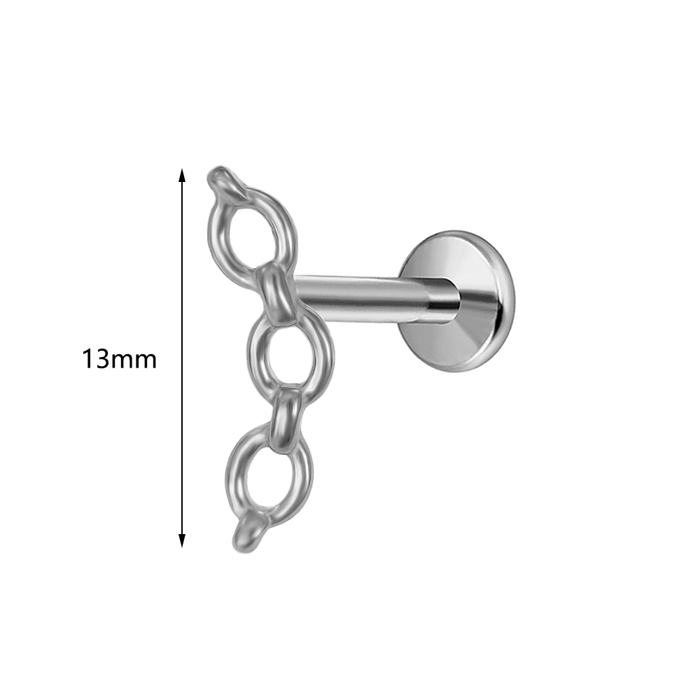 ASTM F-136 Titanium Labret Pie - Body Jewelry Threadless recension och pris